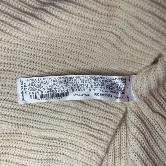 Zara Cream Knit Top - Picture 6 of 7